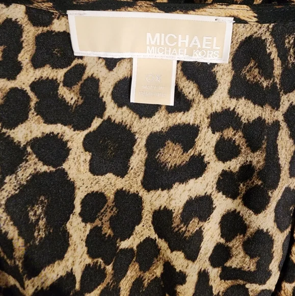Michael Kors Animal Print Long Sleeve Dress - Picture 6 of 6